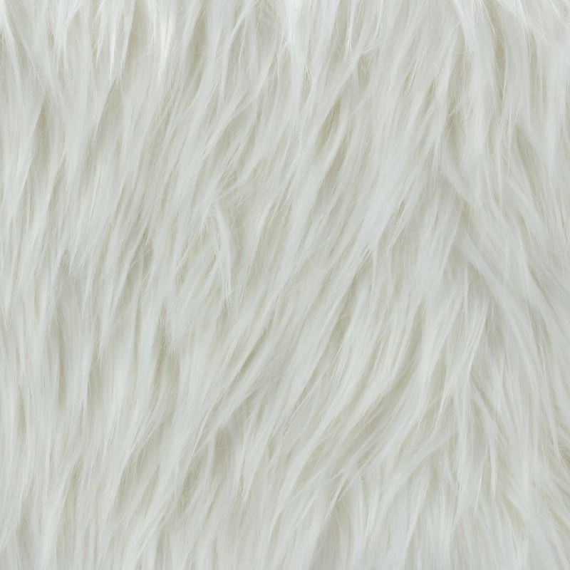 Cortesi Home Olivia White Faux Fur Ottoman, 20" 6 Cortesi Home Olivia White Faux Fur Ottoman, 20" - Image 4