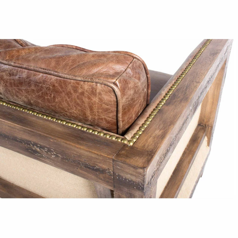 Moe's Home Collection Darlington Sofa Grazed Brown Leather 9 Moe's Home Collection Darlington Sofa Grazed Brown Leather - Image 7