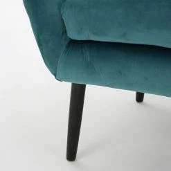 GDFStudio GDF Studio Kotop Contemporary New Velvet Wingback Arm Chair, Teal -GDF sofa Shop dac11158022959bb 5772 w800 h800 b0 p0