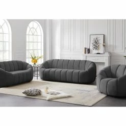 Meridian Furniture Elijah Velvet Upholstered Loveseat, Gray -GDF sofa Shop db11b316027411b4 6482 w800 h800 b0 p0