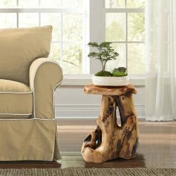 Greenage Cedar Roots Table Stand, Cedar, 14"x16.5"x19.5" -GDF sofa Shop dba149a10f04e250 4071 w800 h800 b0 p0