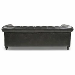 Jennifer Taylor Home Winston 91" Tufted Chesterfield Sofa, Vintage Black Brown Faux Leather 19 Jennifer Taylor Home Winston 91" Tufted Chesterfield Sofa, Vintage Black Brown Faux Leather -GDF sofa Shop dc11338e0d8cfddc 6633 w800 h800 b1 p0