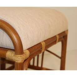 SK New Interiors Ottoman Footstool Handmade ECO Natural Rattan Wicker With Cream Cushion, Colonia -GDF sofa Shop dc81eecf0958dbe0 2077 w800 h800 b0 p0