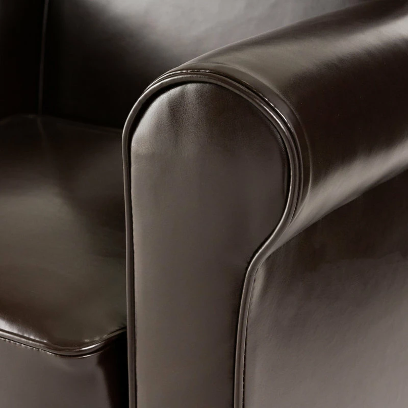 GDFStudio GDF Studio Larkspur Modern Design Leather Club Chair, Brown 9 GDFStudio GDF Studio Larkspur Modern Design Leather Club Chair, Brown - Image 7