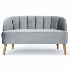 GDFStudio GDF Studio Scarlett Modern New Velvet Sofa, Pewter -GDF sofa Shop dcf1591c01e65d91 7627 w800 h800 b1 p0