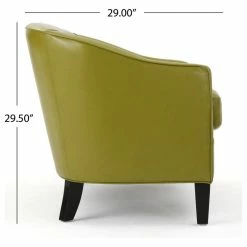 GDFStudio GDF Studio Isolde Modern Petite Loveseat, Green Leather -GDF sofa Shop dd513fed01c52607 3961 w800 h800 b1 p0