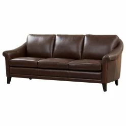 Hello Sofa Home Sienna Genuine Leather Midcentury Modern Sofa, Brown -GDF sofa Shop dd7130e80f171f94 4286 w800 h800 b1 p0