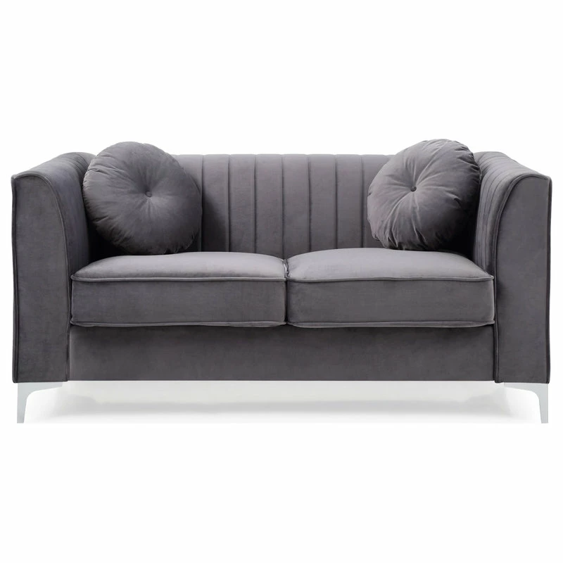 Glory Furniture Delray Loveseat, Gray 5 Glory Furniture Delray Loveseat, Gray - Image 3