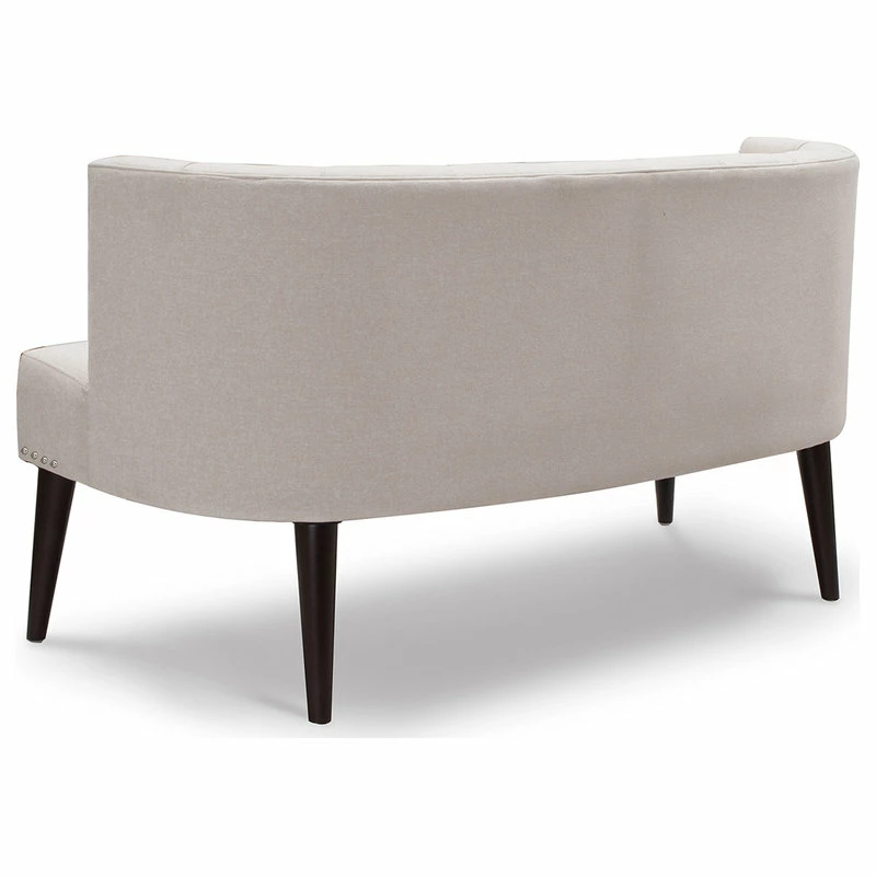 Jennifer Taylor Home Celine Tufted Settee With Nailhead Accents, Sky Neutral Beige 8 Jennifer Taylor Home Celine Tufted Settee With Nailhead Accents, Sky Neutral Beige - Image 6