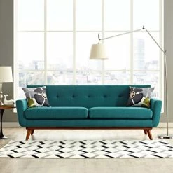 LexMod Engage Upholstered Fabric Sofa, Teal -GDF sofa Shop de3163c000cd1bf4 8787 w800 h800 b0 p0