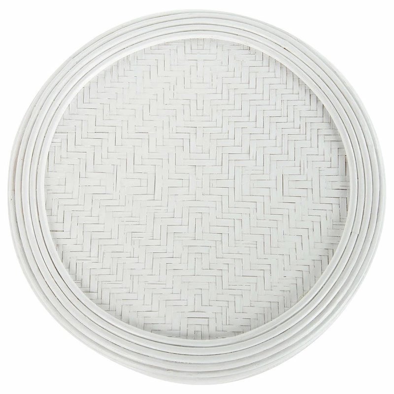 KOUBOO Coron Rattan Stool, Side Table/Planter Stand, White 6 KOUBOO Coron Rattan Stool, Side Table/Planter Stand, White - Image 4