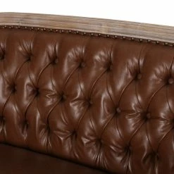 GDFStudio GDF Studio Megan Classical Tufted Loveseat, Cognac And Antique, Faux Leather -GDF sofa Shop ded1183701567503 3693 w800 h800 b0 p0