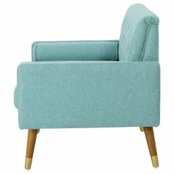 GDFStudio Nour Fabric Mid-Century Modern Club Chair, Blue/Dark Walnut -GDF sofa Shop dee15cbd01e12a07 6568 w800 h800 b1 p0