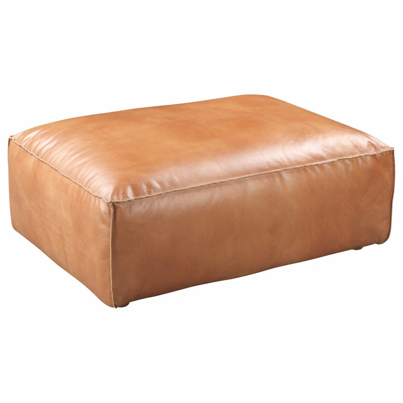 Moe's Home Collection Luxe Ottoman Tan 4 Moe's Home Collection Luxe Ottoman Tan - Image 2