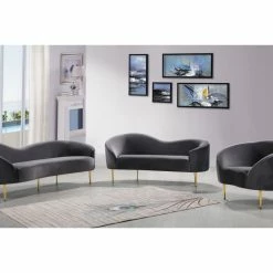 Meridian Furniture Ritz Velvet Sofa, Gray 19 Meridian Furniture Ritz Velvet Sofa, Gray -GDF sofa Shop df11d92e027414e6 6430 w800 h800 b0 p0