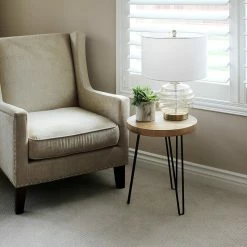 Welland Industries LLC Rustic Old Elm Wood End Table, Round -GDF sofa Shop e0214d260cb8b796 9860 w800 h800 b0 p0