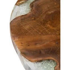 East At Main's Wellton Brown Round Teakwood Accent Table -GDF sofa Shop e101534d0862f6d6 9477 w800 h800 b0 p0