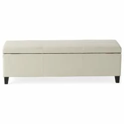 GDFStudio GDF Studio Skyler Beige Fabric Storage Ottoman Bench, Ivory -GDF sofa Shop e2215321039ad455 9744 w800 h800 b1 p0