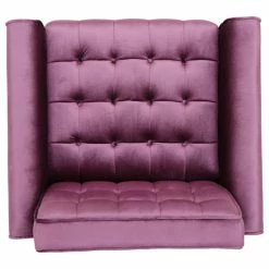 GDFStudio GDF Studio Betsy Modern Button-Tufted Waffle Stitching Velvet Armchair, Raisin -GDF sofa Shop e241afc401d7adbc 4883 w800 h800 b1 p0