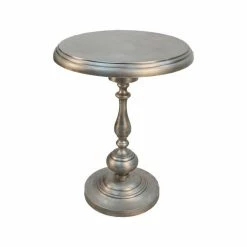 Carolina Classics Sedgefield Metal Accent Table, Antique Nickel