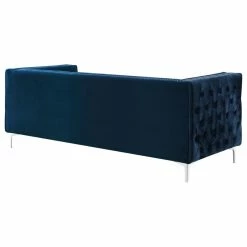 Inspired Home Jeannie Velvet 3-Seat Sofa Button Tufted With Metal Legs, Navy -GDF sofa Shop e29171220e9f6e6a 0336 w800 h800 b1 p0
