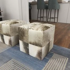 Brimfield & May Contemporary Gray Leather Stool 95920 -GDF sofa Shop e2a1ae7401899283 2801 w800 h800 b0 p0