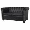 Vida XL International B.V. VidaXL Chesterfield 2-Seater Artificial Leather Black Living Room Furniture -GDF sofa Shop e2d1ff5d09285037 4889 w800 h800 b1 p0