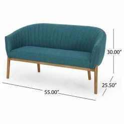 GDFStudio Deborah Mid-Century Fabric Loveseat, Teal, Brown 12 GDFStudio Deborah Mid-Century Fabric Loveseat, Teal, Brown -GDF sofa Shop e3a191ad026ba019 0803 w800 h800 b1 p0