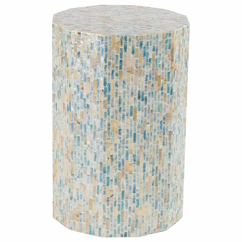 Brimfield & May Contemporary Blue Mother Of Pearl Accent Table 47336 3 Brimfield & May Contemporary Blue Mother Of Pearl Accent Table 47336