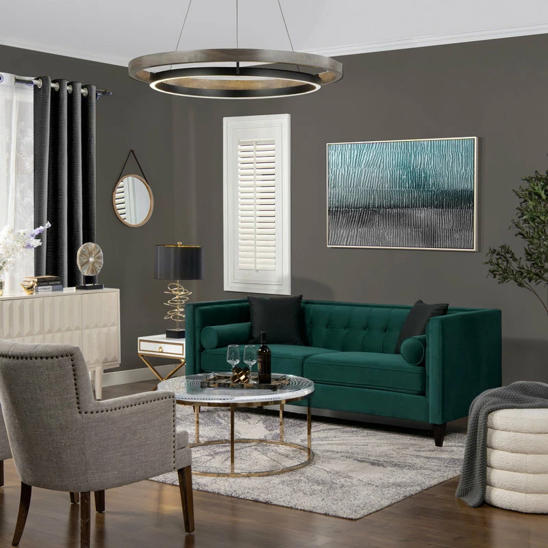 Jennifer Taylor Home Jack 84" Modern Tuxedo Tufted Sofa, Hunter Green 11 Jennifer Taylor Home Jack 84" Modern Tuxedo Tufted Sofa, Hunter Green - Image 9
