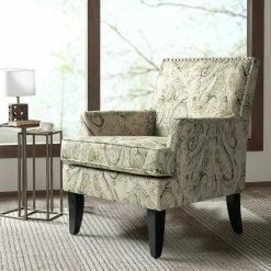 Karat Home Herrera Armchair, Paisley Beige -GDF sofa Shop e5217bc50eec6e05 2146 w800 h800 b0 p0