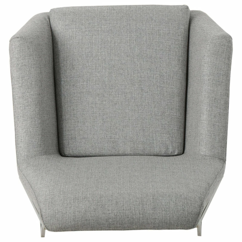 GDFStudio GDF Studio Zach Modern Fabric Armchair With Stainless Steel Frame, Gray 9 GDFStudio GDF Studio Zach Modern Fabric Armchair With Stainless Steel Frame, Gray - Image 7