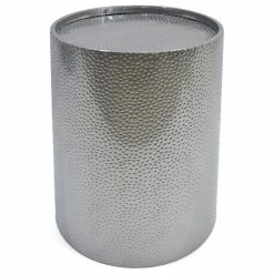 GDFStudio Kaylee Modern Round Hammered Iron Accent Table, 2 Pack, Silver, Silver -GDF sofa Shop e5a1ca0401b71245 1462 w800 h800 b1 p0