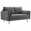 LexMod Revive Performance Velvet Loveseat, Gray -GDF sofa Shop e5d1b89500cd2b45 3571 w800 h800 b1 p0