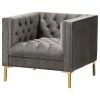 Baxton Studio Zanetta Velvet Upholstered Gold Lounge Chair, Gray -GDF sofa Shop e6614bb60d9c9425 2407 w800 h800 b1 p0
