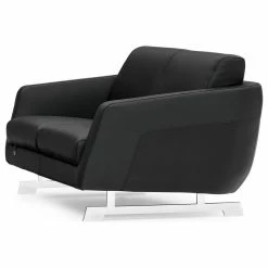 Zuri Furniture Modern Armondo Loveseat In Black Microfiber And Genuine Leather -GDF sofa Shop e6e176bd0d092b64 8160 w800 h800 b1 p0