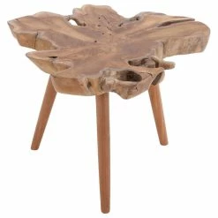 Brimfield & May Rustic Brown Teak Wood Accent Table 38420