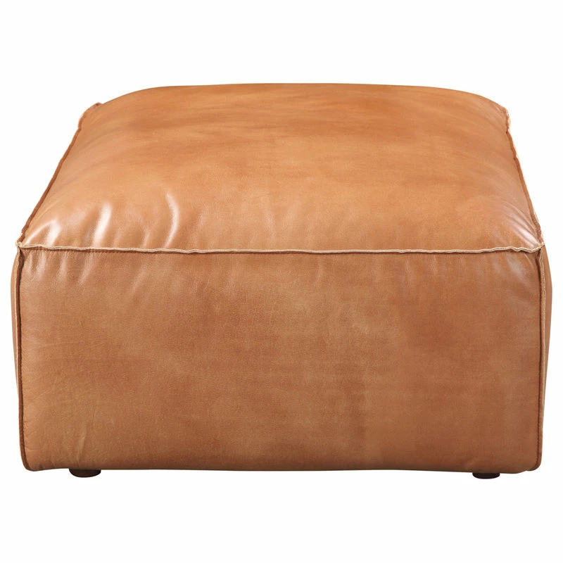 Moe's Home Collection Luxe Ottoman Tan 5 Moe's Home Collection Luxe Ottoman Tan - Image 3