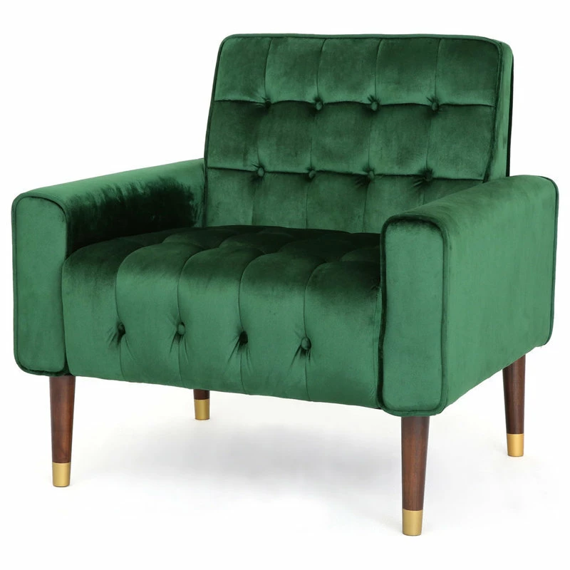 GDFStudio GDF Studio Betsy Modern Button-Tufted Waffle Stitching Velvet Armchair, Emerald 3 GDFStudio GDF Studio Betsy Modern Button-Tufted Waffle Stitching Velvet Armchair, Emerald
