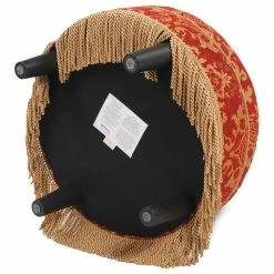 Jennifer Taylor Home Yolanda Tufted Round Ottoman With Bullion Trim, Red Gold Jacquard 13 Jennifer Taylor Home Yolanda Tufted Round Ottoman With Bullion Trim, Red Gold Jacquard -GDF sofa Shop e7b15cfb0e273c90 6243 w800 h800 b1 p0