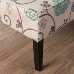 GDFStudio GDF Studio Charlotte Modern Simple Elegant Fabric Loveseat, White/Blue Floral -GDF sofa Shop e7d1572601b30294 6977 w800 h800 b0 p0