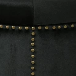 GDFStudio GDF Studio Carlos Glam Velvet Tufted Ottoman, Black/Black -GDF sofa Shop e7f10ab001ca9026 5747 w800 h800 b0 p0