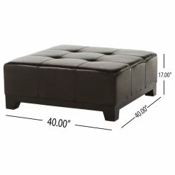 GDFStudio GDF Studio Avalon Espresso Brown Leather Ottoman -GDF sofa Shop e84168e60237e293 2722 w800 h800 b1 p0