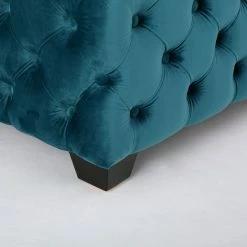 GDFStudio GDF Studio Provence Dark Teal Tufted Velvet Fabric Square Ottoman Bench, Dark Te -GDF sofa Shop e8b12db10f931647 7699 w800 h800 b0 p0