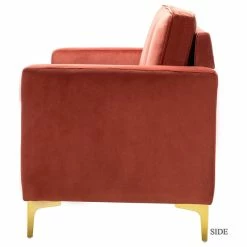 Karat Home Upholstered Sofa With Loose Back, Rust -GDF sofa Shop e8d18b7f005922fd 1605 w800 h800 b1 p0