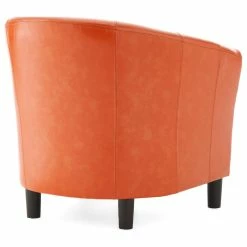 GDFStudio GDF Studio Newport Leather Club Chair, Orange -GDF sofa Shop e8f15b9602392d1d 4534 w800 h800 b1 p0