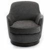 Comfort Pointe Reese Charcoal Wood Base Swivel Chair