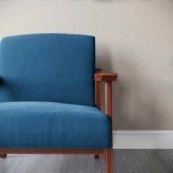 Belleze Accent Chair Living Room Upholstered Armchair, Navy Blue -GDF sofa Shop e9a1c5490200cc95 7555 w800 h800 b0 p0