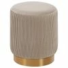 Duhome Elegant Lifestyle Round Pleated Golden Base Velvet Ottoman, Khaki 2 Duhome Elegant Lifestyle Round Pleated Golden Base Velvet Ottoman, Khaki -GDF sofa Shop e9e18bec004732cc 1418 w800 h800 b1 p0