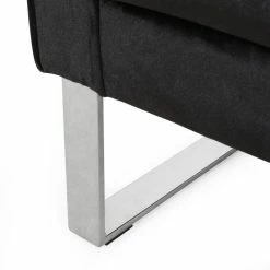 GDFStudio Kerman Modern Glam Velvet Club Chair, Black/Silver -GDF sofa Shop ea11e2910f906abe 7765 w800 h800 b0 p0